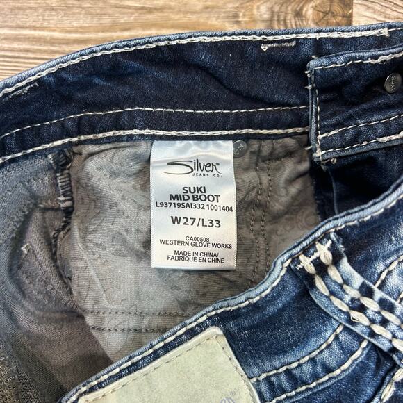 Silver Jeans Dark Blue Boot Cut Women's Jeans - Picture 6 of 7